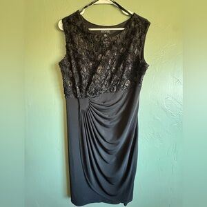 Enfocus Sequin Top Black Dress